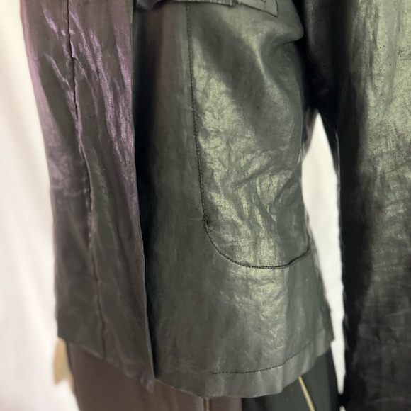 Rare Sarah Pacini coated cotton jacket with magnetic closures. Size M. - Picture 13 of 15